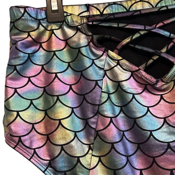 Torrid Women's High-Rise Mermaid Swim Bottom Size 1X Rainbow Fish Scales - Picture 7 of 12